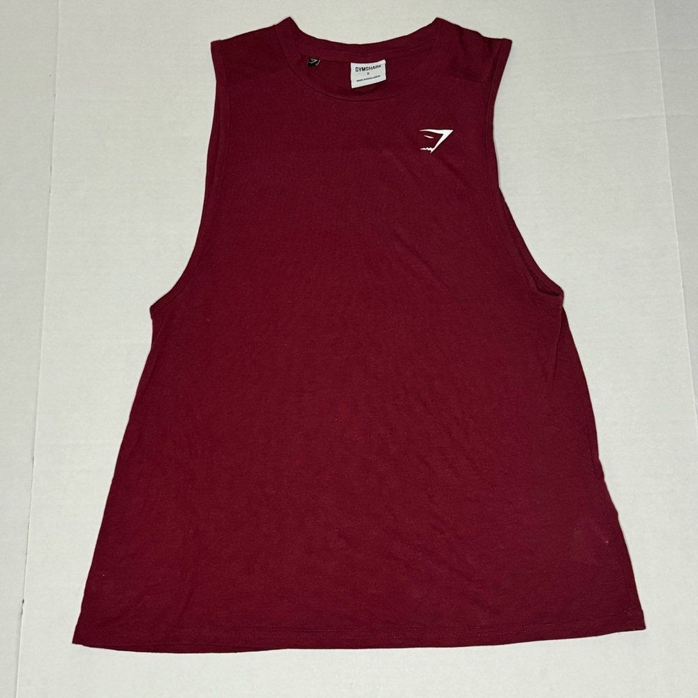 GYMSHARK TRAINING BREATHABLE TANK TOP WOMENS MAROON LIGHTWEIGHT GYM STRETCH